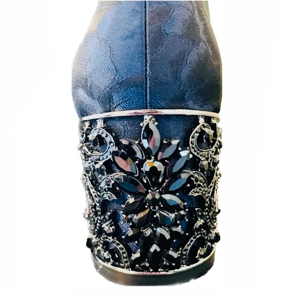 Badgley Mischka Martha Brocade Jeweled Boot - Picture 11 of 17